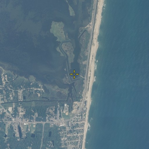 Aerial/Satellite Image of Chaneandepeco Inlet (historical), NC