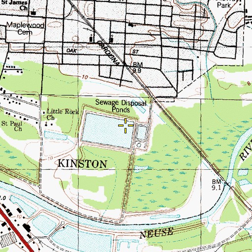 Topographic Map of Peachtree Treatment Plant, NC