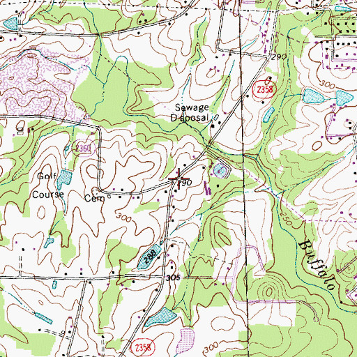 Topographic Map of Holly Lakes, NC