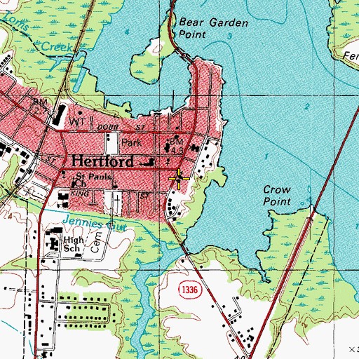 Topographic Map of Church of the Holy Trinity, NC