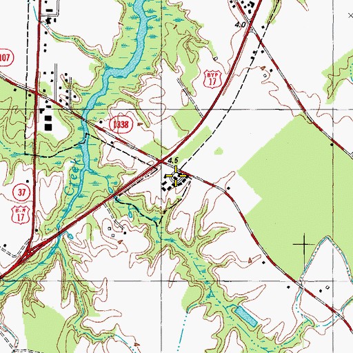 Topographic Map of Wynne Fork Housing Development, NC