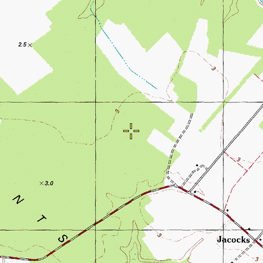 Topographic Map of New Hope, NC