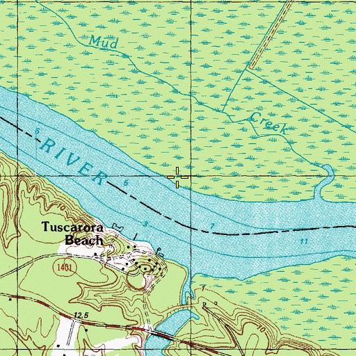 Topographic Map of Barfield Ferry (historical), NC