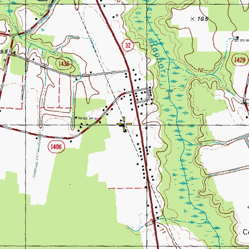 Topographic Map of T S Cooper Elementary School, NC