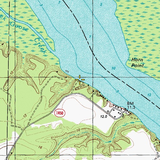 Topographic Map of Dogwood Landing (historical), NC