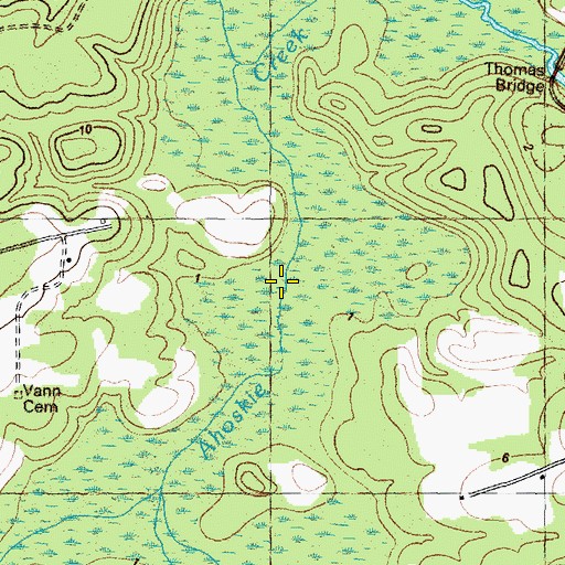 Topographic Map of Hoggard Bridge (historical), NC