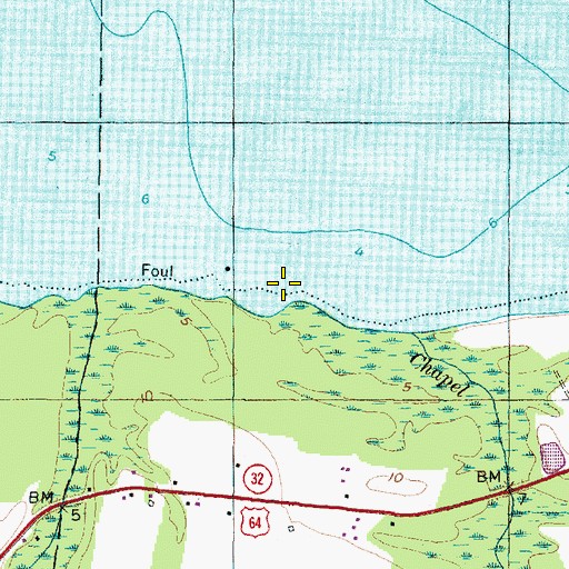 Topographic Map of Whites Creek, NC