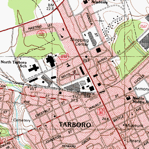 Topographic Map of Fairview, NC