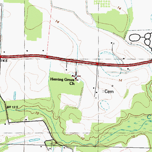 Topographic Map of Herring Grove Church, NC