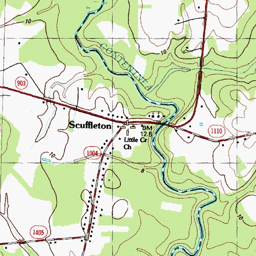 Topographic Map of Little Creek Church, NC