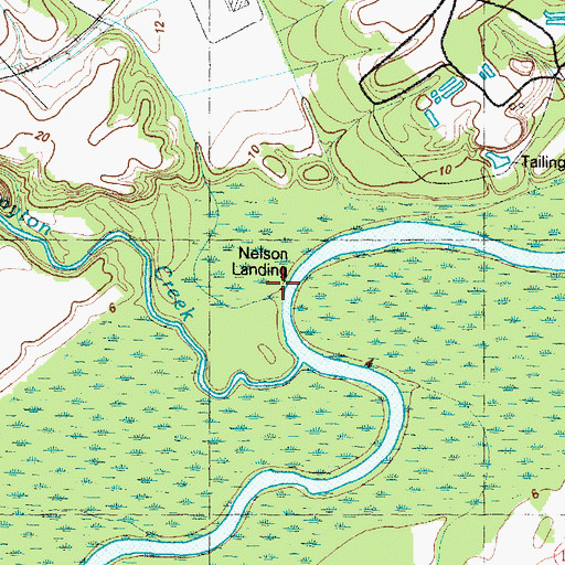 Topographic Map of Nelson Landing, NC