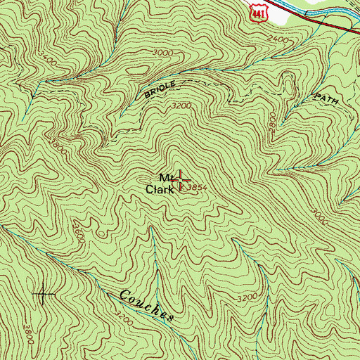 Topographic Map of Mount Clark, NC