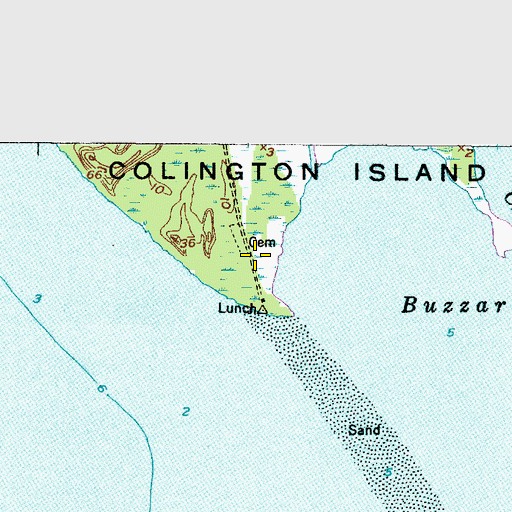 Topographic Map of Colington Cut, NC