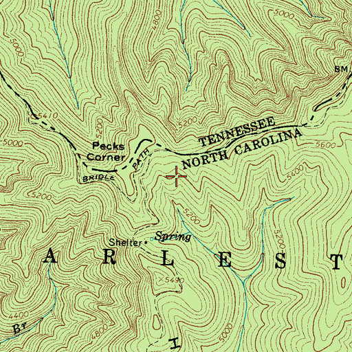 Topographic Map of Hughes, NC