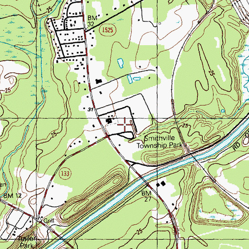 Topographic Map of Smithville Township District Park, NC