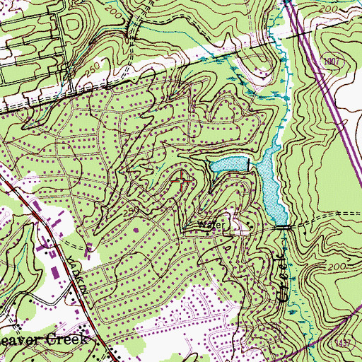 Topographic Map of Cottonade, NC