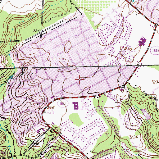 Topographic Map of Warrenwood, NC