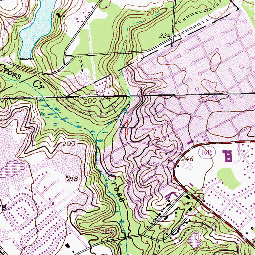 Topographic Map of North Point Village, NC