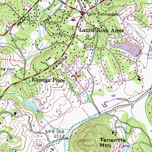 Topographic Map of English Hills, NC