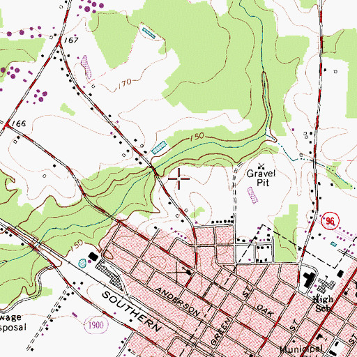 Topographic Map of Noble Hills, NC