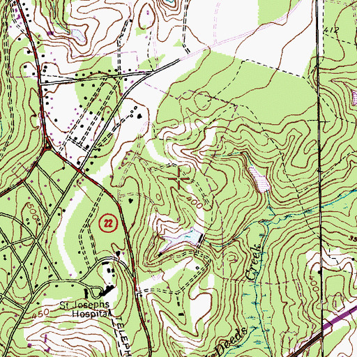 Topographic Map of Yadkin Trail, NC
