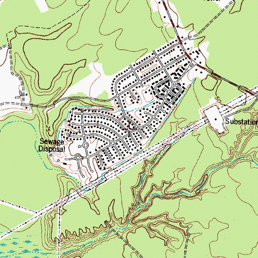 Topographic Map of Lauradale, NC