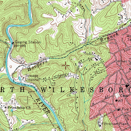 Topographic Map of Finley Park, NC