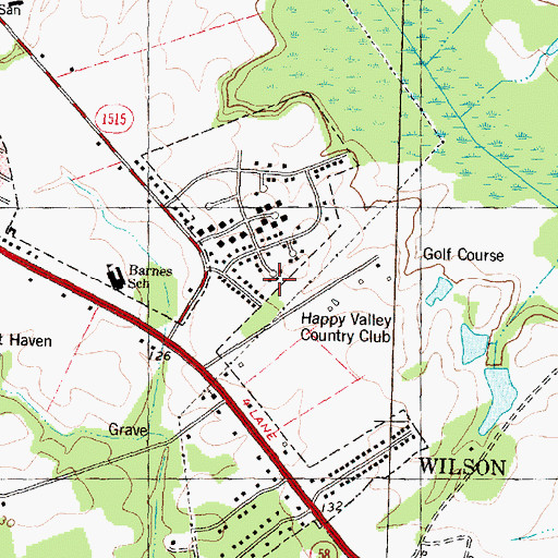 Topographic Map of Valleydale Estates, NC