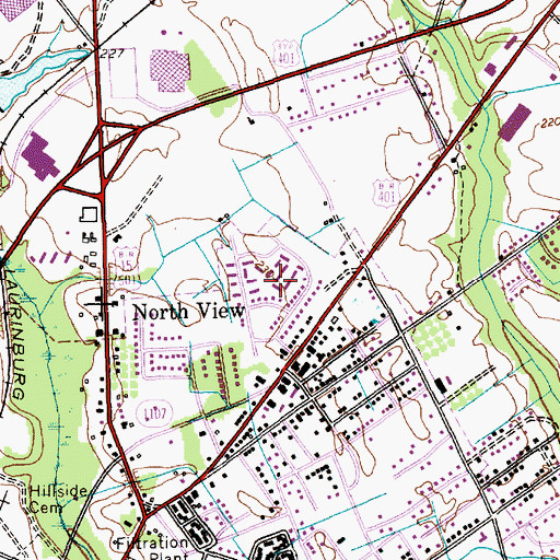Topographic Map of Park Wood, NC