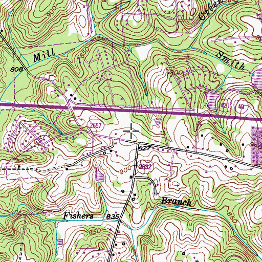 Topographic Map of Willowbend, NC