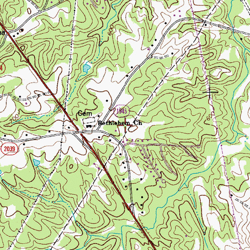Topographic Map of Forestdale, NC