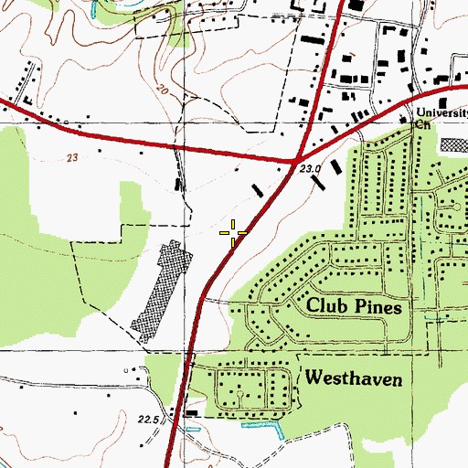 Topographic Map of Summerfield, NC