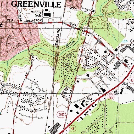 Topographic Map of Lakewood Pines, NC