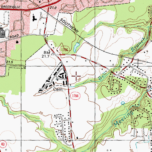 Topographic Map of Quail Ridge, NC