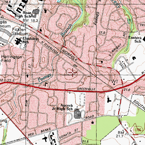 Topographic Map of Englewood, NC