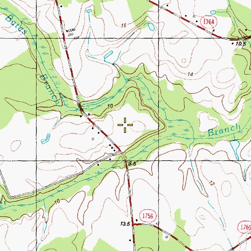 Topographic Map of Twin Creek, NC
