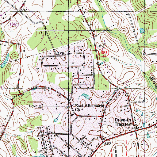 Topographic Map of Springhaven, NC