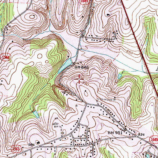 Topographic Map of Northmont, NC