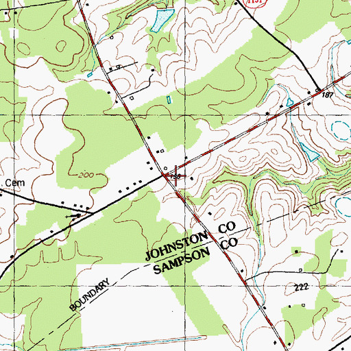 Topographic Map of Glenwood Crossroads, NC