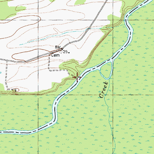 Topographic Map of Jordans Landing, NC