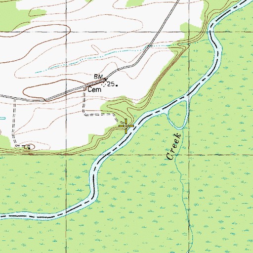 Topographic Map of Jordans Landing, NC