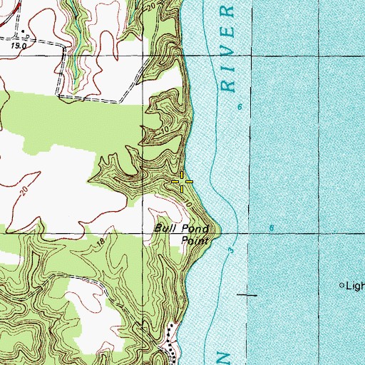 Topographic Map of Goose Pond Landing, NC