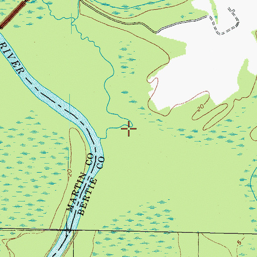 Topographic Map of Apple Tree Landing, NC