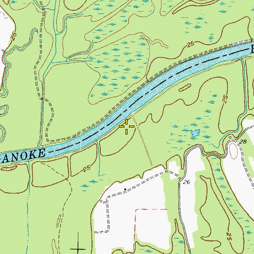 Topographic Map of Devereaux Landing, NC