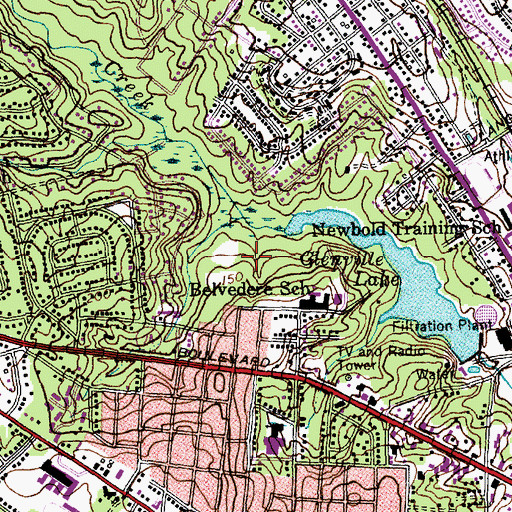 Topographic Map of Mazarick Park, NC