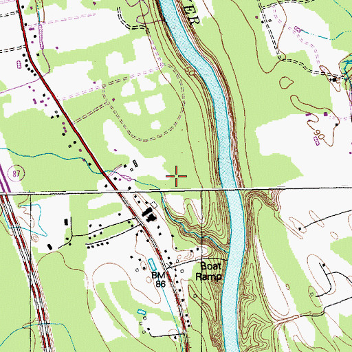 Topographic Map of Cumberland County Park, NC