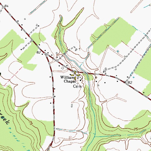 Topographic Map of Clarks Store (historical), NC