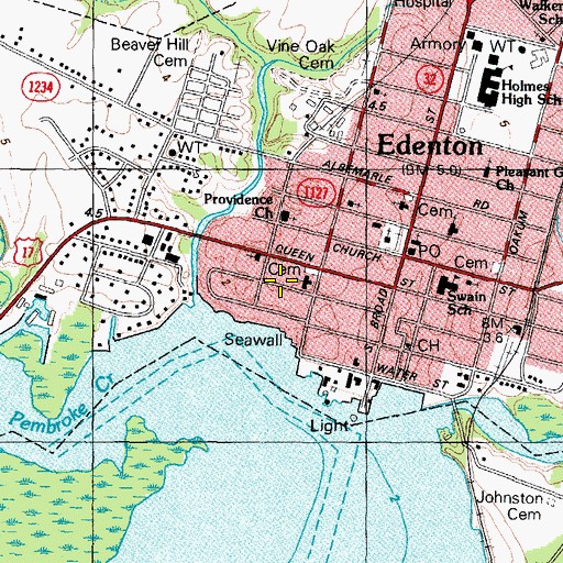 Topographic Map of Charlton House, NC