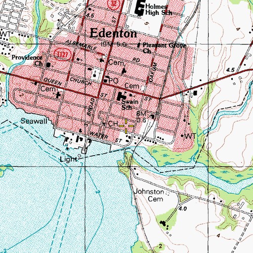 Topographic Map of Coffield House, NC