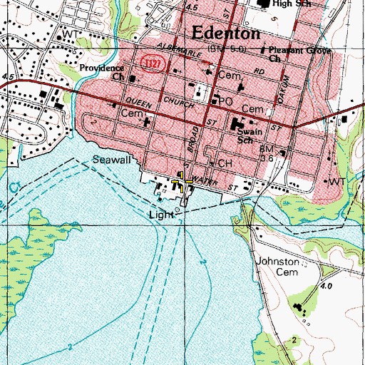 Topographic Map of Leary House, NC